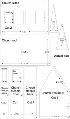 the instructions for building a church and other structures to make it look like they are cut out