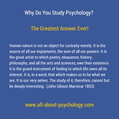 a blue background with the words, why do you study psychology? and an image of a