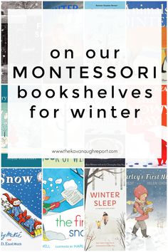 the words on our montessori bookshelves for winter