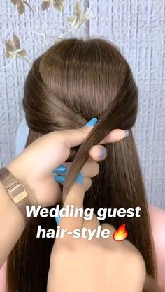 Easy Wedding Guest Hairstyles Medium Length, Simple Wedding Guest Hair, Guest Hair, Wedding Guest Hairstyles, Hair Braid Videos, Peinados Fáciles Para Cabello Corto, Hair Stylies, Low Bun, Hair Up Styles