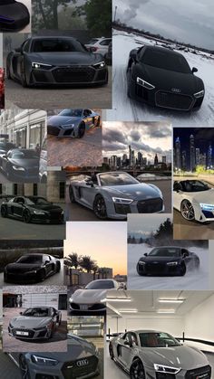 a bunch of different cars are shown in this collage