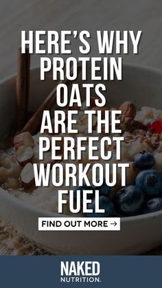 Get the energy you need with protein oats before your workout! 🏋️‍♀️ Packed with protein and slow-digesting carbs, this meal will keep you going strong during your exercise. #PreWorkoutNutrition #ProteinOats #FitnessMeals #HealthyPreWorkout Healthy Pre Workout, Why Protein, In The Gym, Workout Food