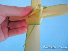 Catholic Icing, Easter Crafts Dollar Store, Palm Cross, Palm Sunday Crafts, Twine Crafts, Easter Board, Apple Types, Catholic Cross, Catholic Crafts