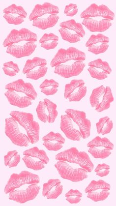 pink lipstick smudges on a white background