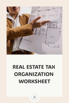 REAL ESTATE TAX ORGANIZATION WORKSHEET Tax Deductions, Real Estate Sales, Event Marketing