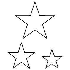 three stars in the shape of four different shapes