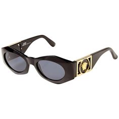 Gianni Versace Vintage Medusa Sunglasses Mod 422/B Col 852 With Case Rare Vintage 1990’s Sunglasses Authentic Vintage Versace Sunglasses With Leather Case These Stylish Black Versace Sunglasses Circa 1990s Are Complete With The Original Leather Casing. Emblazoned On Each Temple With The Classic Versace Motif In Gold. The Casing Is A Pocket Style Design With An Embossed Leather Signature And Large Gold Motif Stud. Awesome Vintage Condition Please See All Photos As They Are Part Of The Description, Feel Free To Ask Questions In The Comments. Offers Welcome But Please Use The Bundle Or Offer Button. The First Photo And The Last Two With The White Background Are Stock Photos The Rest Studded Sunglasses, Vintage Versace Sunglasses, Medusa Sunglasses, Black Medusa, Sunglasses Versace, Gold Motif, Versace Vintage, Versace Eyewear, Versace Glasses