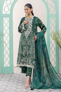 Khaadi BCS240204ST D Green Eid Prets 2024 Shalwar Kameez, Suit Fabric, Pakistani Outfits, Clothing Brand, Online Shopping, The Originals, Clothes For Women, Green, Photography