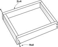 the diagram shows an open drawer with measurements