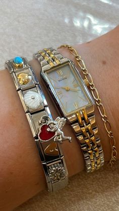 follow for more ❤ Mixed Metal Bracelets, Mixing Metals, Mixed Metal Jewelry