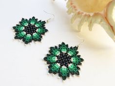 Green flower earrings Huichol earrings Native Mexican earrings Seed bead earrings Beaded flowers Dar Beaded Flower Earrings Gift, Round Beaded Flower Earrings For Gifts, Colorful Beads Flower-shaped Earrings For Gift, Colorful Beaded Flower-shaped Earrings As Gift, Colorful Beaded Flower-shaped Earrings For Gifts, Flower-shaped Beaded Earrings With Bead Caps For Gifts, Colorful Beaded Flower-shaped Earrings, Flower-shaped Colorful Beaded Earrings, Flower Shaped Beaded Earrings For Jewelry Making