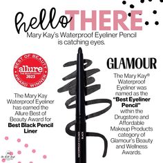 Mary Kay's Waterproof Eyeliner Pencil has caught the eyes of Allure and Glamour, and it's ready to catch yours too. Get award-winning, smudge-proof drama for your eyes. 🖤  #MaryKayWithCatharine #skincare #makeup https://www.marykay.ca/Catharinesshop Mary Kay Waterproof Eyeliner, Mary Kay Eyeliner, Waterproof Eyeliner Pencil, Mary Kay Consultant, Mary Kay Makeup, Eyeliner Pencil, Gorgeous Eyes, Waterproof Eyeliner