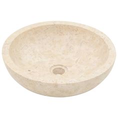 an oval stone sink on a white background