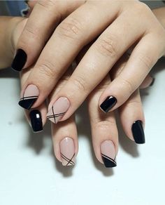 Short Nail Designs Line Art, Elegant Touch Nails, Tape Nail Art, Beauty Hacks Nails, Manicure Nail Designs, Subtle Nails, Nail Art Designs Videos