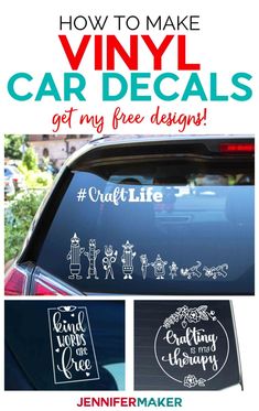 car decals with the words how to make vinyl car decals get my free designs