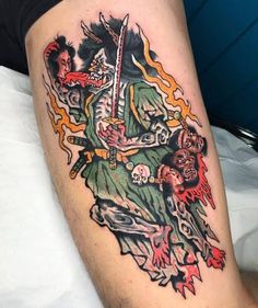 Gore Tattoo Ideas, Gore Tattoos, Gore Tattoo, Yakuza Style Tattoo, Tattoo Bicep, Mascara Oni, Japanese Tattoos For Men, American Traditional Tattoo Ideas, Traditional Tattoo Ideas