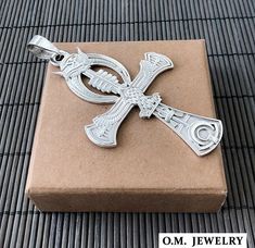 Material : 925 Sterling Silver Pendant size: 8.0x5,0 сm (without loop) Weight: 37 gr.; We can make any size loop. We ship to worldwide by registered air mail, it usually takes 20-25 days to arrive, but sometimes it may takes about or more than 30 days(it may affected by post office, custom or weather, ect). Silver Ankh Cross Spiritual Necklace, Silver Ankh Cross Necklace Spiritual Style, Silver Ankh Cross Necklace In Spiritual Style, Ankh Cross, Mens Pendant, Sterling Silver Mens, Air Mail, Sterling Silver Pendant, Post Office