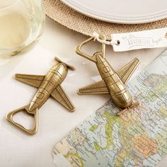 Airplane Bottle Opener, Practical Wedding Favors, Travel Theme Bridal Shower, Bottle Opener Design, Bottle Opener Favors, Wedding Bottle Opener Favors, Wedding Bottle Opener, Destination Wedding Favors, Destination Wedding Welcome Bag