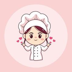 cocinera o panadera linda y kawaii con dibujos animados de pizarra blanca manga chibi diseño de personajes vectoriales 9357290 Vector en Vecteezy Logo For Food Business, Kawaii Hijab, Finger Cartoon, Chef Girl, Chef Cartoon, Space Cartoon, Cartoon Chef, Pot Food, Logos Retro