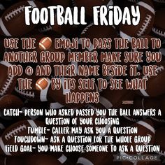 a poster with some footballs on it and the words football friday written in white