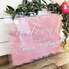 DIY WEDDING DECORATIONS: ACRYLIC WEDDING SIGNS Backsplash Paint, Acrylic Wedding Welcome Sign, Acrylic Wedding Sign, Modern Wedding Decor, Wedding Letters, Wedding Painting, Gold Wedding Decorations, Custom Wedding Signs, Bridal Shower Signs