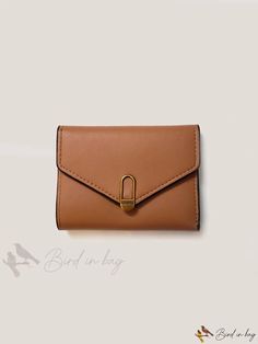 Bird in Bag - Womens Slim Bi-Fold Wallet with Snap Closure Trendy Brown Card Holder For Daily Use, Trendy Brown Wallets For Everyday Use, Trendy Brown Wallet For Everyday Use, Trendy Brown Everyday Wallets, Versatile Brown Wallet For Daily Use, Versatile Brown Clutch With Card Slots, Brown Bifold Wallet With Magnetic Closure, Trendy Brown Bifold Coin Purse, Brown Trifold Bag For Daily Use