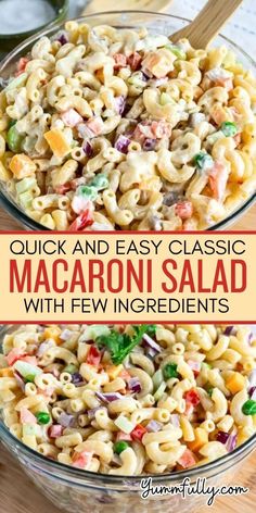 What better to bring to a potluck or picnic than a classic Macaroni Salad? This recipe uses a surprise ingredient that makes the dressing extra special and the salad one everyone will surely enjoy. You can make it ahead, it tastes even better the day after! Easy Macaroni Salad, Classic Macaroni Salad, Easy Macaroni, Macaroni Salad Recipe, Fresh Salad Recipes, Small Pasta, Best Salad Recipes, Ground Beef Recipes For Dinner