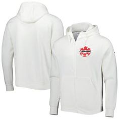 Even during those cold Canada Soccer games, you can stay comfortable with this Club full-zip hoodie from Nike. Not only does it include an adjustable scuba hood that helps keep your head and neck warm, but it features a plush interior lining of fleece. Iconic Canada Soccer graphics displayed on the chest leave no doubt about your unwavering fandom. Scuba hood with drawstrings Long sleeve Material: 80% Cotton/20% Polyester - Body; 100% Cotton - Hood Lining Screen print graphics Imported Full Zip Soccer Graphics, Canada Soccer, Nike Windrunner, Soccer Logo, Nike Fleece, Soccer Games, Soccer Club, Soccer Team, Nike White