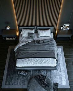 Bedroom Decor Interior Ideas Bedroom Design Black, Mens Bedroom Decor, Cozy Bedroom Design, Black Bedroom Design, Black Bedroom Decor, Unique Bedroom Design, Luxury Bedroom Design, Mens Bedroom