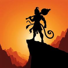 Hanuman Shadow Wallpaper, Hanuman Ji Shadow, Hanuman Shadow, Mata Durga, God Pic, Hanuman Jayanti, Divine Art, Shiva Tattoo Design, Poster Idea