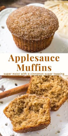 Delicious applesauce muffins are so easy to make and have the perfect hint of cinnamon and super soft centers. They're topped with a cinnamon sugar coating for the perfect fall muffin #applemuffins #applesauce #applesaucemuffins #applecinnamon from Just So Tasty https://www.justsotasty.com/applesauce-muffins/ Mini Applesauce Bread, Caramel Apple Muffin Recipe, Things To Bake With Applesauce, Eggless Apple Cinnamon Muffins, Mini Apple Sauce Muffins, Sweetened Applesauce Recipes, Cinnamon Apple Muffins Easy, Ways To Use Up Applesauce, Baking With Apples Recipes