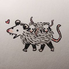 an illustration of two mice riding on top of each other