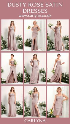 a collage of photos showing different styles of dresses