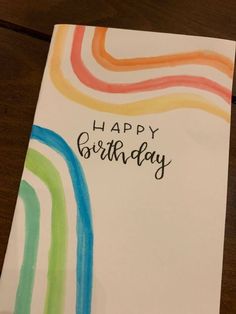 a birthday card with the words happy birthday written on it