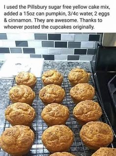 some muffins are cooling on a wire rack