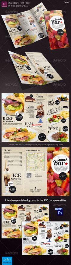 an assortment of menus with different types of food and drinks on them, all in one