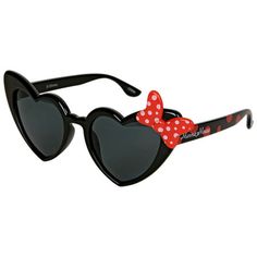 Officially Licensed Merchandise;Excellent Quality;Featuring Your Favorite Disney characters! Great for you or a gift! Perfect for Disney lovers everywhere! RG BMIN HEART SS Size: PACK.  Color: Multicolor.  Gender: unisex.  Age Group: adult. Disney Sunglasses, Classic Minnie Mouse, Disney Lover, Disney Trip, Bow Design, Polka Dot Print, Disney Trips, Dot Print, Cloth Bags