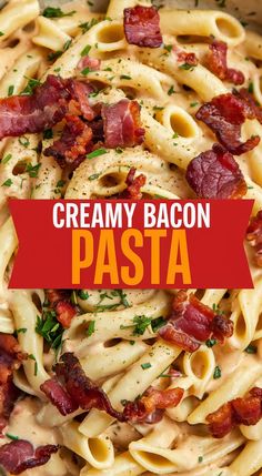 this creamy bacon pasta is so good it's ready to be eaten in the oven