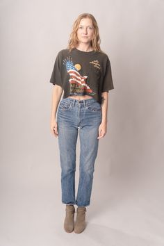 Perfectly faded medium wash 80's Levi’s selvedge high rise jeans. Waist 27”Rise 10.75”Hips 39”Inseam 29” Model’s Measurements:Height 5’9”Chest 34”Waist 29”Hips 36.5” Excellent vintage condition, with normal wear and condition for its age.For international shipping rates, please send inquiries to our CONTACT page. Kimono Coat, American Legend, Contact Page, Tapered Jeans, Classic Logo, High Rise Jeans, British Indian, Vintage Tops, Brunei