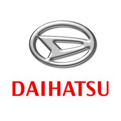 the logo for daitsuu is shown on a white background with red letters and an arrow