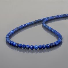 Lapis Lazuli Necklace Shape- Round Faceted Size-4 mm Metal- Sterling Silver 925 Length- 45 cm Weight- 30ct. AAA Quality Lapis Beaded Necklace ,Natural Lapis Necklace,Lapis Gemstone Necklace,Blue Gemstone Necklace,Round Faceted Lapis jewelry gift All of my jewelry is designed and handcrafted by me. I love to experiment with many different designs and although I may make similar designs more than once, each piece of jewelry is truly one of a kind due to variations between gemstones and within my o Spiritual Faceted Beaded Necklaces, Lapis Lazuli Gemstone Beads Crystal Necklace, Lapis Lazuli Crystal Necklace With Gemstone Beads, Lapis Lazuli Necklace With Faceted Beads, Round Lapis Lazuli Necklace With Faceted Beads, Round Faceted Gemstones For Healing, Healing Faceted Round Gemstones, Blue Gemstone Necklace, Lapis Jewelry