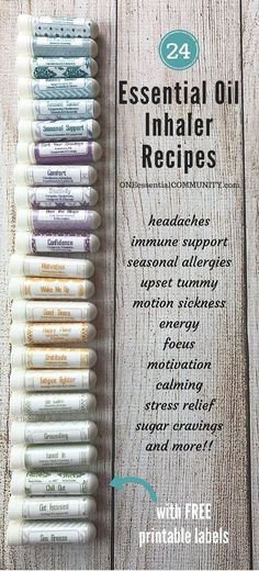 Recipes For Allergies, Essential Oil Inhaler, Making Essential Oils, Oil Remedies, Diy Kosmetik, Yl Essential Oils, Labels Printables Free, Young Living Oils, Doterra Oils