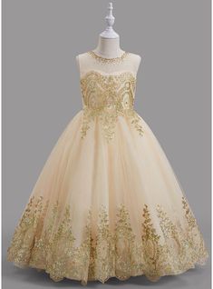 JJ's House Beading Tulle Scoop Flower Girl Dress Pageant Dresses Winter Ball-Gown/Princess Back Zip Other Colors Floor-Length Yellow Sleeveless Flower Girl Dress. #JJ's House #Beading #Tulle #Scoop #FlowerGirlDress #PageantDresses #Winter #BallGownPrincess #BackZip #OtherColors #FloorLength #Yellow #Sleeveless #FlowerGirlDress Gold Girl Dress, Quincenera Dresses Champagne, White And Gold Ball Gown, Rose Gold Flower Girl Dress, Gold Girls Dress, Gold Flower Girl Dress, Anastasia Costume, Champagne Flower Girl Dress, Gold Ball Gown