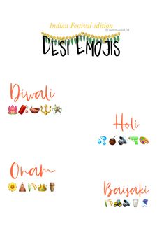 an advertisement for despemojis in india with the words diwali, ho