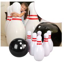 Giant Inflatable Bowling Games Bowling Games, Gym Mats, Giant Inflatable, Bowling Pins, Yard Games, Sports Toys, Interactive Game, Bowling Ball, Kids Entertainment