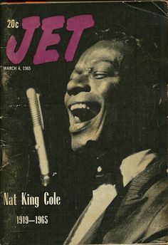 an advertisement for the late king cole concert, featuring a singer singing into a microphone