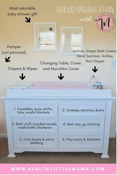 the best way to set up baby's nursery changing table and dresser