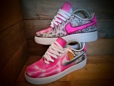 PLEASE READ FULL DESCRIPTION #INSTAGRAM: @beuniquecreate  3 week delivery available (UK only) ART YOU CAN WEAR  Over 900 pairs sold worldwide 'Pink Brick Art' Nike Air Force 1 100% Authentic Nike's professionally prepped, painted and sealed I paint every pair to order  Please be 100% sure on your size before ordering Protected with a professional sealer to help protect your shoes under normal walking conditions *PLEASE NOTE* Please read delivery and return policies before ordering All Internatio Dressy Sneakers, Workout Sneakers, Brick Art, Painted Sneakers, Custom Kicks, Custom Air Force 1, Workout Attire, Sneakers Athletic, Custom Nikes