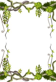 an ivy frame with vines and leaves