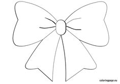 a large bow that has been drawn in the shape of a bow with one side cut out